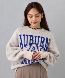 ニット セーター 「DISCUS×UNIV.E TOWN」カレッジニット　WEB限定 レディース メンズ DISCUS ATHLETIC/ディスカスアスレチック レディース トップス