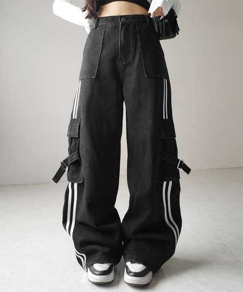 【clane】ワイドデニムパンツ(サイズ０) CLANE（クラネ）の「J/W WIDE DENIM PANTS（デニムパンツ）」 - WEAR