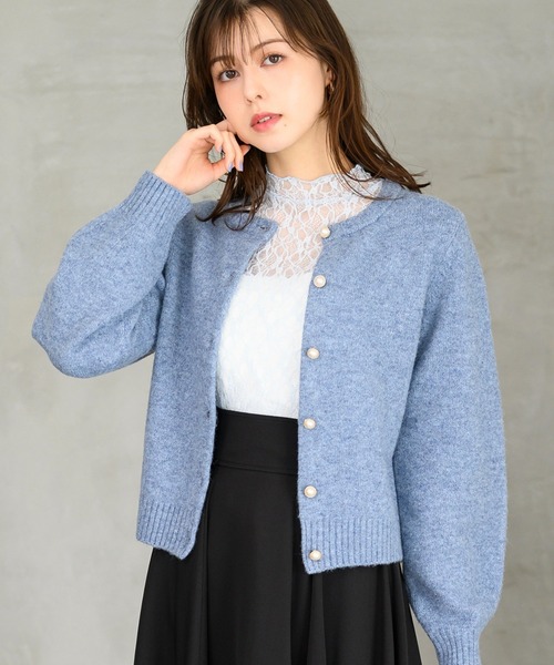 セール】2024秋冬新作 フラッフィーメランジカーディガン（ニット