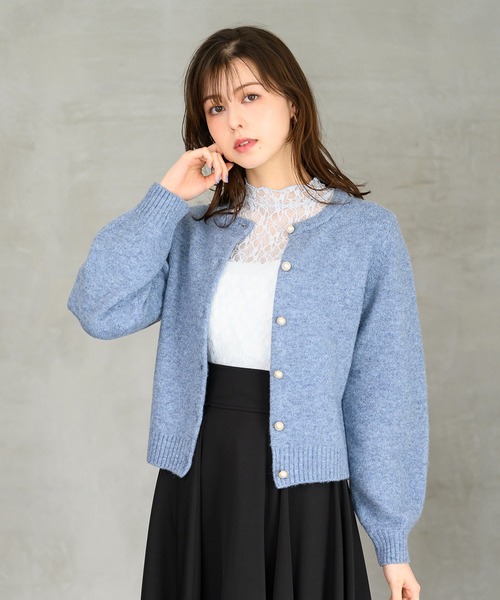 セール】2024秋冬新作 フラッフィーメランジカーディガン（ニット