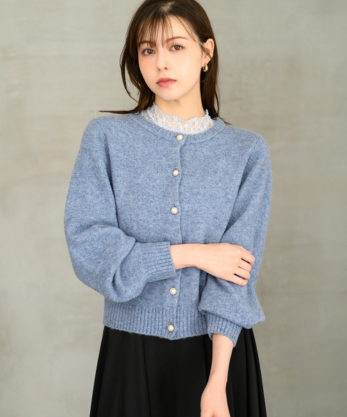 セール】2024秋冬新作 フラッフィーメランジカーディガン（ニット