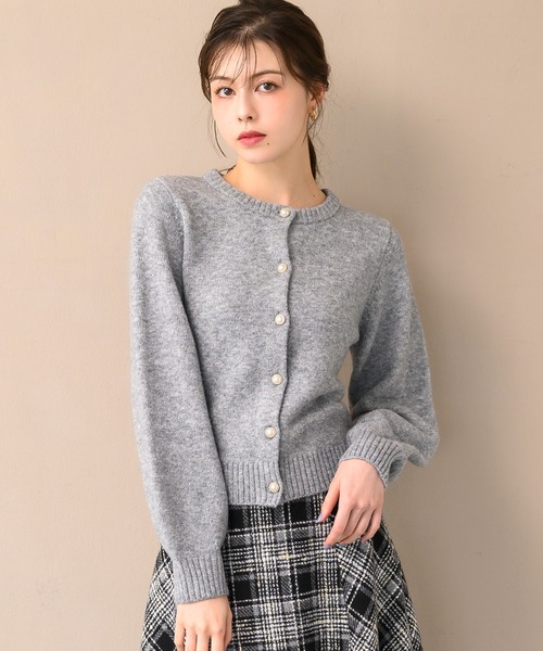 セール】2024秋冬新作 フラッフィーメランジカーディガン（ニット