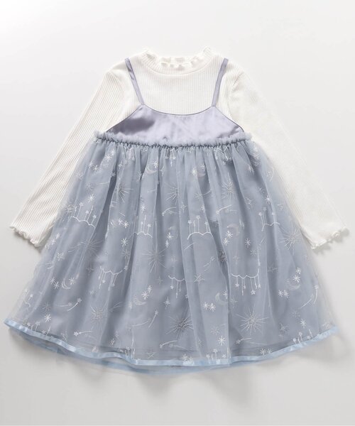 apres les cours（アプレレクール）の「【リンク】星空チュール刺繍ワンピース＿アプレレクールマシェリ（ワンピース・キッズ・ピンク/ブルー・80/90/100/110/120/130/140）」の13枚目の写真