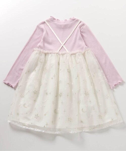 apres les cours（アプレレクール）の「【リンク】星空チュール刺繍ワンピース＿アプレレクールマシェリ（ワンピース・キッズ・ピンク/ブルー・80/90/100/110/120/130/140）」の16枚目の写真