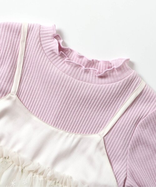 apres les cours（アプレレクール）の「【リンク】星空チュール刺繍ワンピース＿アプレレクールマシェリ（ワンピース・キッズ・ピンク/ブルー・80/90/100/110/120/130/140）」の19枚目の写真