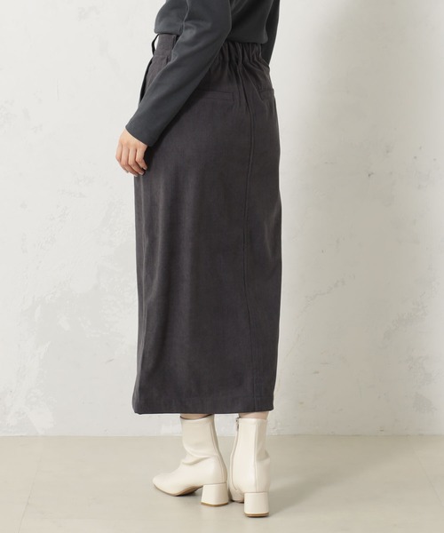 FOUND GOOD（ファウンドグッド）の「EASYコーデュロイタイトSK（スカート・レディース・ベージュ/アイボリー/グレー系8・S/M/L）」の5枚目の写真