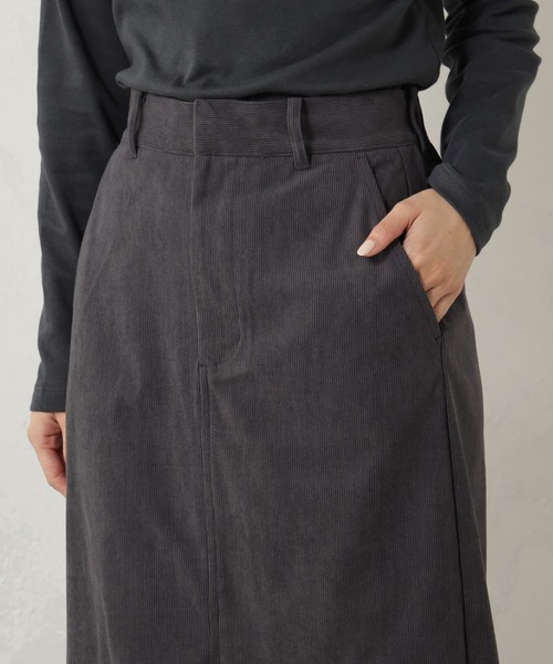 FOUND GOOD（ファウンドグッド）の「EASYコーデュロイタイトSK（スカート・レディース・ベージュ/アイボリー/グレー系8・S/M/L）」の6枚目の写真