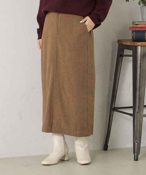 FOUND GOOD（ファウンドグッド）の「EASYコーデュロイタイトSK（スカート・レディース・ベージュ/アイボリー/グレー系8・S/M/L）」の11枚目の写真