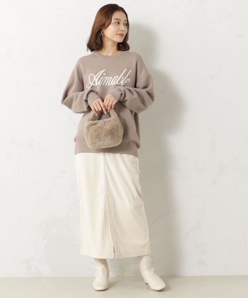 FOUND GOOD（ファウンドグッド）の「EASYコーデュロイタイトSK（スカート・レディース・ベージュ/アイボリー/グレー系8・S/M/L）」の15枚目の写真