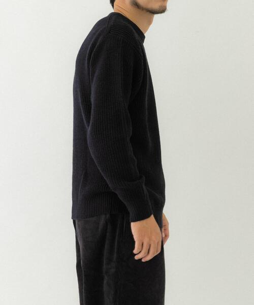 EKAL（エカル）の「ワンリッジライトウェイトニット（ニット/セーター・メンズ・チャコールグレー/ネイビー・MEDIUM/LARGE）」の5枚目の写真