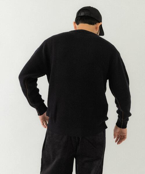 EKAL（エカル）の「ワンリッジライトウェイトニット（ニット/セーター・メンズ・チャコールグレー/ネイビー・MEDIUM/LARGE）」の6枚目の写真