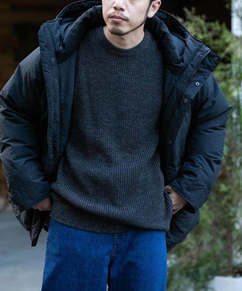 EKAL（エカル）の「ワンリッジライトウェイトニット（ニット/セーター・メンズ・チャコールグレー/ネイビー・MEDIUM/LARGE）」の19枚目の写真