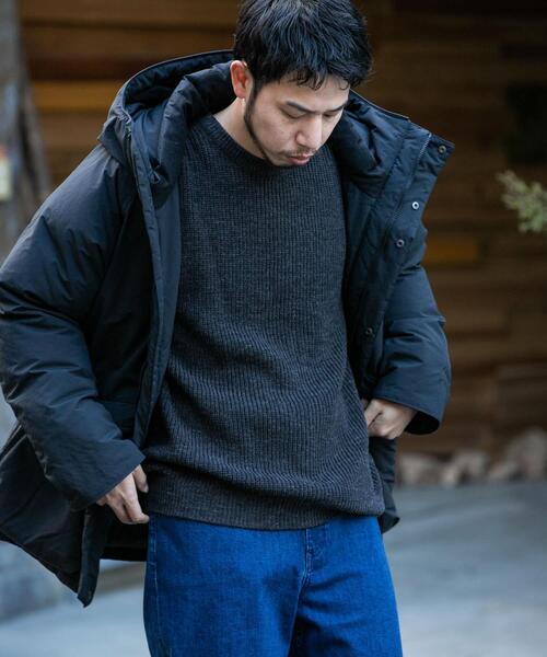 EKAL（エカル）の「ワンリッジライトウェイトニット（ニット/セーター・メンズ・チャコールグレー/ネイビー・MEDIUM/LARGE）」の20枚目の写真