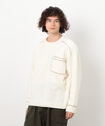 Purple&Yellow | ハンドステッチプルオーバー(ニット/セーター)