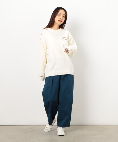 Purple&Yellow（パープルアンドイエロー）の「ハンドステッチプルオーバー（ニット/セーター・メンズ・ミント/アイボリー/ブラック・MEDIUM/LARGE/SMALL）」の7枚目の写真