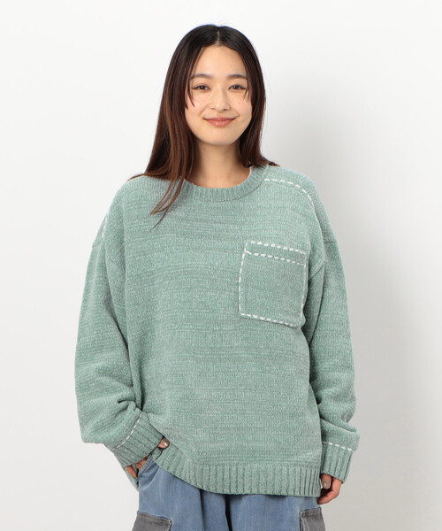 Purple&Yellow（パープルアンドイエロー）の「ハンドステッチプルオーバー（ニット/セーター・メンズ・ミント/アイボリー/ブラック・MEDIUM/LARGE/SMALL）」の19枚目の写真