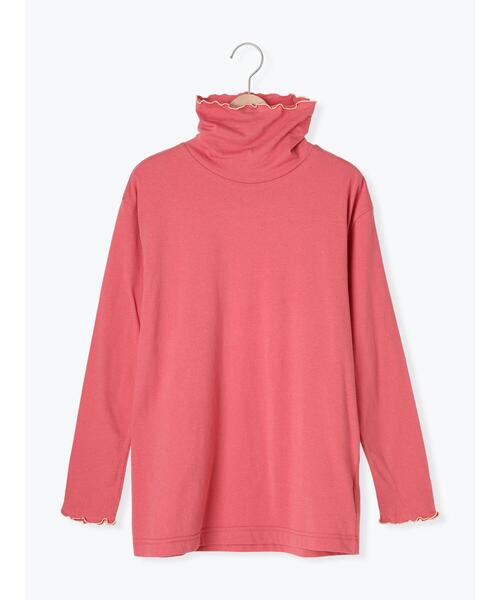 Samansa Mos2（サマンサ モスモス）の「【保湿加工】配色メロータートルネックカットソー（Tシャツ/カットソー・レディース・ピンク/ミント/オフホワイト/ブラック・F）」の14枚目の写真