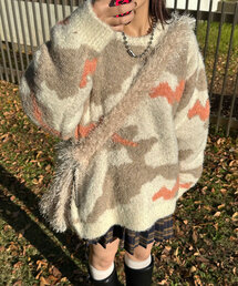 CIAOPANIC | カモフラージュシャギーニット(ニット/セーター)