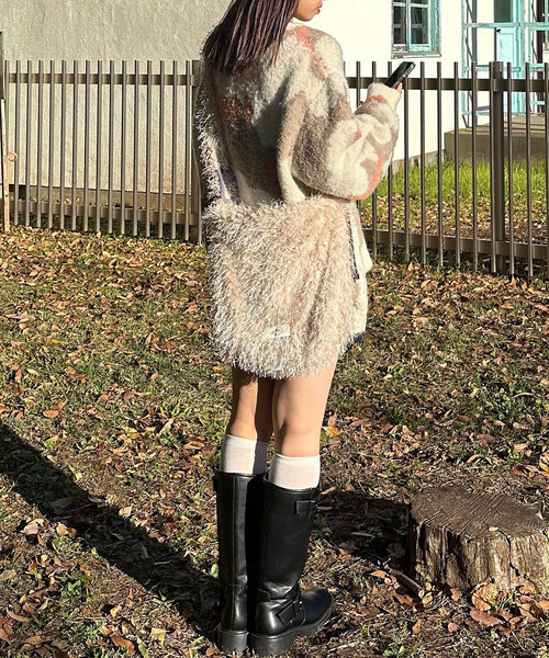 CIAOPANIC（チャオパニック）の「カモフラージュシャギーニット（ニット/セーター・レディース・ベージュ/グレー/アイボリー・ONE SIZE）」の6枚目の写真