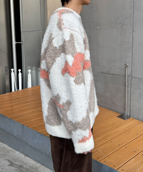 CIAOPANIC（チャオパニック）の「カモフラージュシャギーニット（ニット/セーター・レディース・ベージュ/グレー/アイボリー・ONE SIZE）」の13枚目の写真