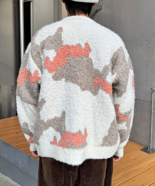 CIAOPANIC（チャオパニック）の「カモフラージュシャギーニット（ニット/セーター・レディース・ベージュ/グレー/アイボリー・ONE SIZE）」の14枚目の写真