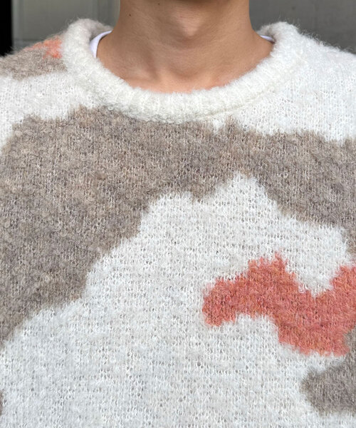 CIAOPANIC（チャオパニック）の「カモフラージュシャギーニット（ニット/セーター・レディース・ベージュ/グレー/アイボリー・ONE SIZE）」の15枚目の写真