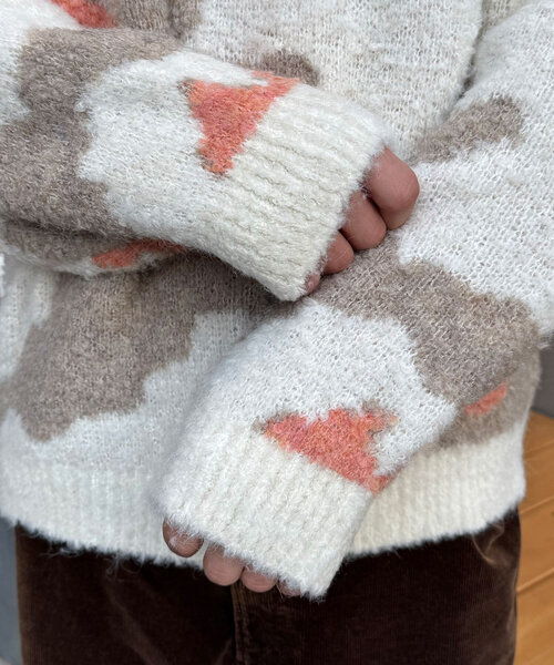 CIAOPANIC（チャオパニック）の「カモフラージュシャギーニット（ニット/セーター・レディース・ベージュ/グレー/アイボリー・ONE SIZE）」の16枚目の写真