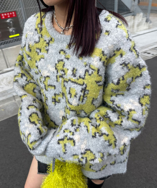 CIAOPANIC（チャオパニック）の「カモフラージュシャギーニット（ニット/セーター・レディース・ベージュ/グレー/アイボリー・ONE SIZE）」の20枚目の写真