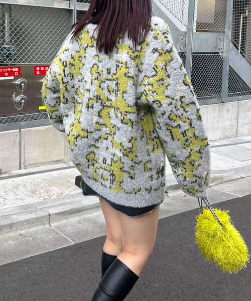 CIAOPANIC（チャオパニック）の「カモフラージュシャギーニット（ニット/セーター・レディース・ベージュ/グレー/アイボリー・ONE SIZE）」の21枚目の写真