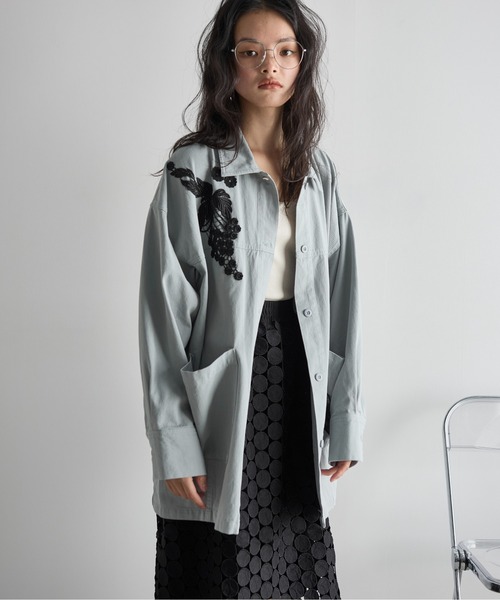 専用になりました。新品、オレボレプラ フラワー柄アウターです、 ankoROCK コート ジャケット a.p.o.v. -ankoROCK's select