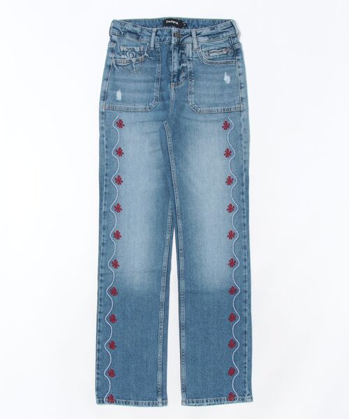 Desigual（デシグアル）の「エンブロイダリーサイドシームデニムパンツ（デニムパンツ・レディース・ブルー・38/40/42/44/36/34）」の6枚目の写真