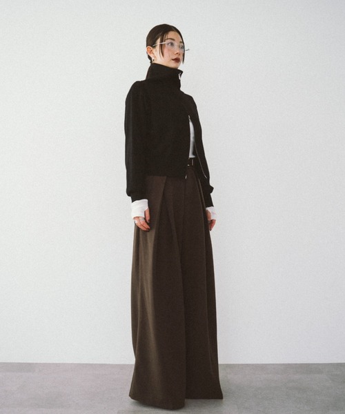 HANNE(アン)の「クロスタックワイドパンツ(チノパンツ・レディース・ブラウン/グレー・FREE)」の22枚目の写真