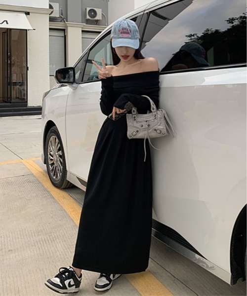 オフショルダー ワンピース フレア シアー リゾート 韓国 cr4912 オフショルダー ワンピース フレア シアー リゾート 韓国 cr4912
