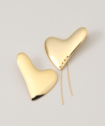 LAPUIS /ラピュイ Heart Plate ピアス