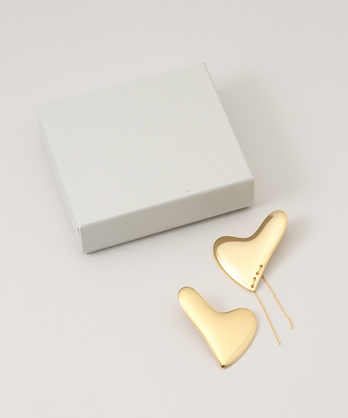 LAPUIS（ラピュイ）の「LAPUIS /ラピュイ Heart Plate ピアス（ピアス（両耳用）・レディース・シルバー/ゴールド・FREE）」の8枚目の写真