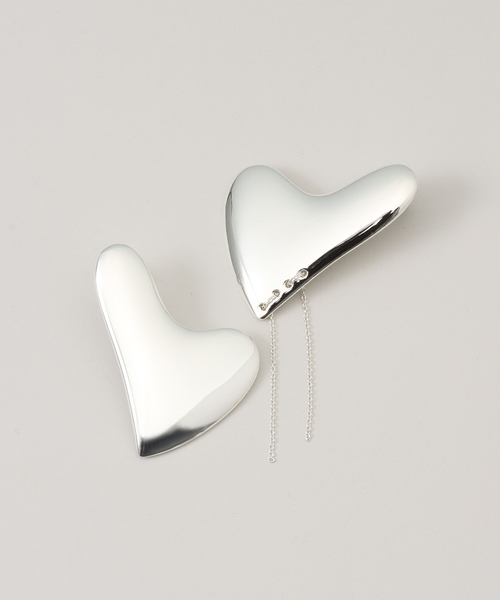 LAPUIS（ラピュイ）の「LAPUIS /ラピュイ Heart Plate ピアス（ピアス（両耳用）・レディース・シルバー/ゴールド・FREE）」の11枚目の写真