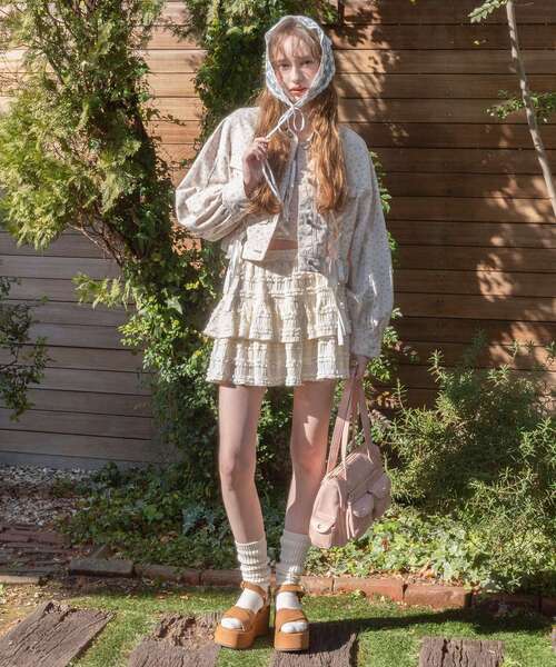 MAJESTIC LEGON(マジェスティックレゴン)の「マルチポケットアンニュイバッグ(ハンドバッグ・レディース・アイボリー/ブラウン/ピンク・FREE)」の7枚目の写真