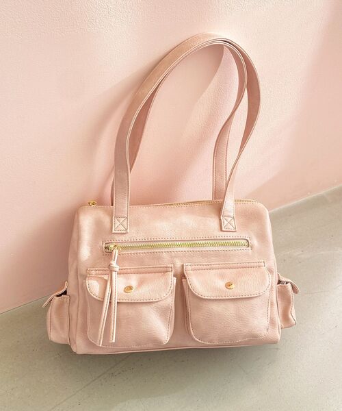 MAJESTIC LEGON(マジェスティックレゴン)の「マルチポケットアンニュイバッグ(ハンドバッグ・レディース・アイボリー/ブラウン/ピンク・FREE)」の13枚目の写真