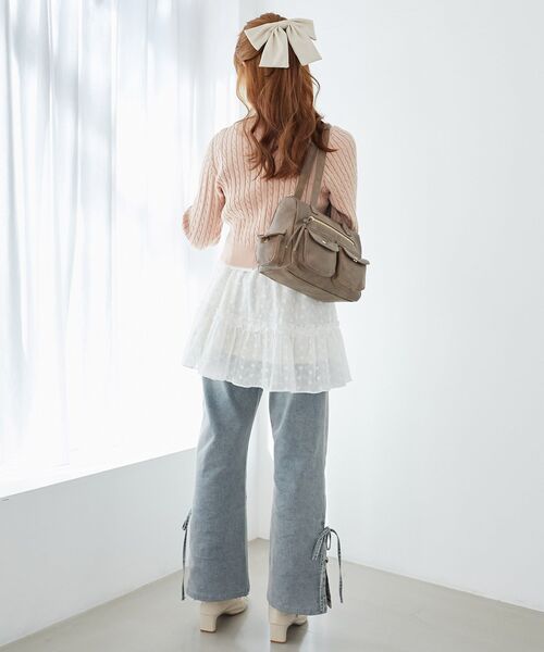 MAJESTIC LEGON(マジェスティックレゴン)の「マルチポケットアンニュイバッグ(ハンドバッグ・レディース・アイボリー/ブラウン/ピンク・FREE)」の17枚目の写真