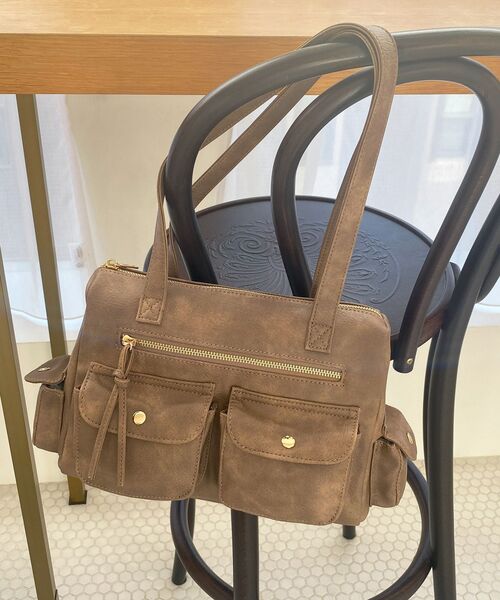 MAJESTIC LEGON(マジェスティックレゴン)の「マルチポケットアンニュイバッグ(ハンドバッグ・レディース・アイボリー/ブラウン/ピンク・FREE)」の22枚目の写真