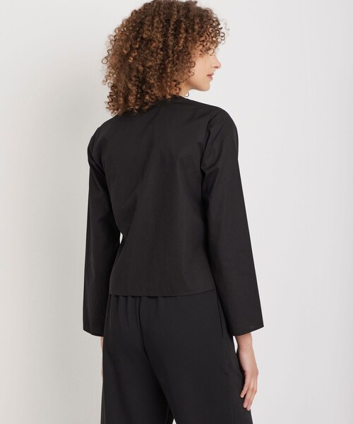 agnes b.（アニエスベー）の「コットンポプリン 七分袖 ブラウス "Zeline"（シャツ/ブラウス・レディース・ブラック・36/40/38）」の4枚目の写真