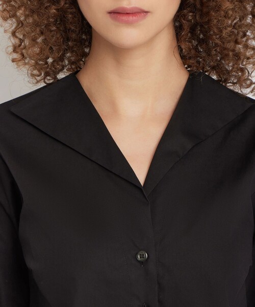 agnes b.（アニエスベー）の「コットンポプリン 七分袖 ブラウス "Zeline"（シャツ/ブラウス・レディース・ブラック・36/40/38）」の5枚目の写真
