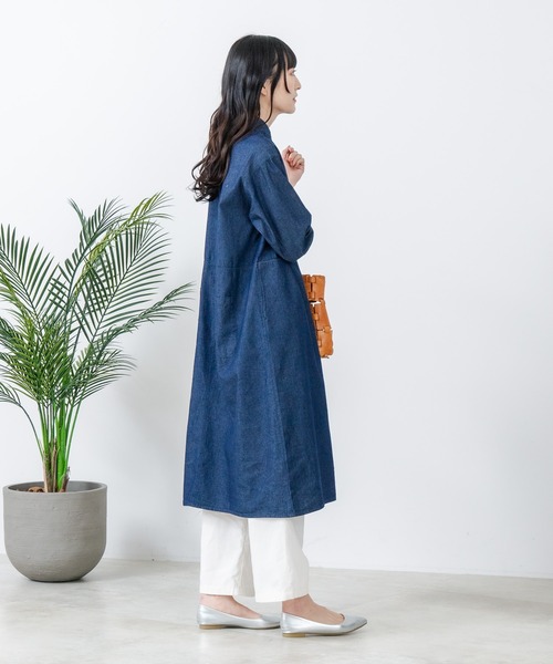 fort point(フォーポイント)の「【FORT POINT/フォートポイント】デニムシャツワンピース(シャツワンピース・レディース・ブルー/ネイビー・FREE)」の6枚目の写真