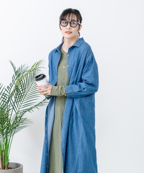 fort point(フォーポイント)の「【FORT POINT/フォートポイント】デニムシャツワンピース(シャツワンピース・レディース・ブルー/ネイビー・FREE)」の18枚目の写真