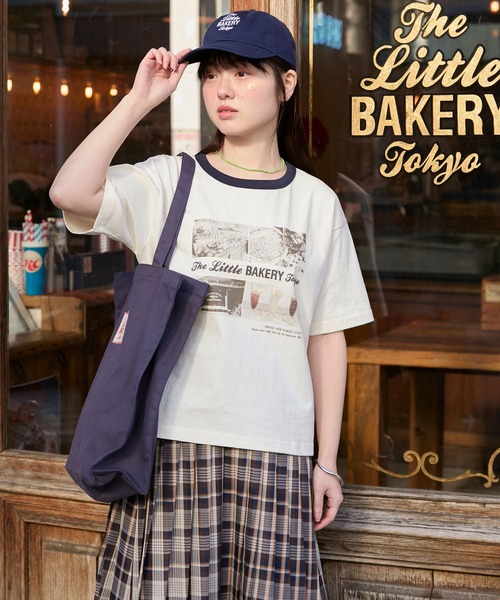 forksy.（フォルクシー）の「【The Little BAKERY TOKYO × forksy.】アソート柄 ロゴ / フォトプリント リンガー半袖TEE（Tシャツ/カットソー・レディース・ピンク/アイボリー/ネイビー/杢グレー・FREE）」の15枚目の写真