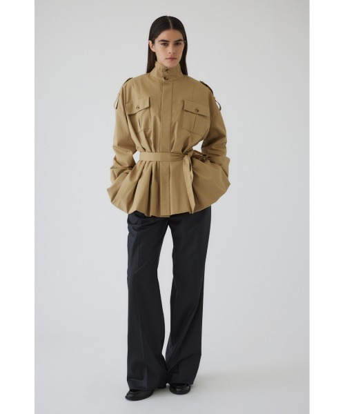 RIM.ARK（リムアーク）の「Balloon trench CT バルーントレンチコート（トレンチコート・レディース・ベージュ/ブラック・38/36）」の2枚目の写真