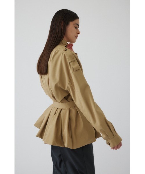 RIM.ARK（リムアーク）の「Balloon trench CT バルーントレンチコート（トレンチコート・レディース・ベージュ/ブラック・38/36）」の20枚目の写真