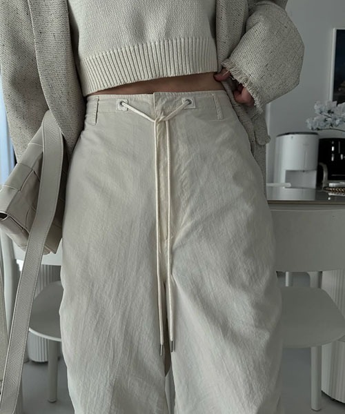 WILLFULLY（ウィルフリー）の「side gather drawstring PT（その他パンツ・レディース・ブラック/ストーン/ホワイト系その他・FREE）」の6枚目の写真