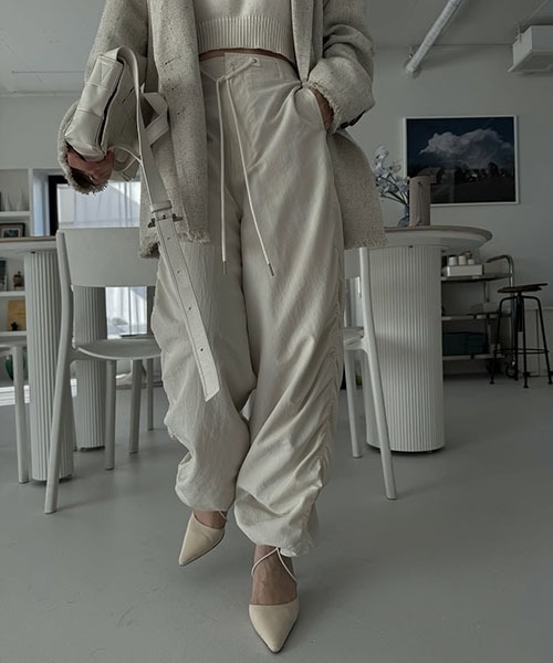 WILLFULLY（ウィルフリー）の「side gather drawstring PT（その他パンツ・レディース・ブラック/ストーン/ホワイト系その他・FREE）」の8枚目の写真