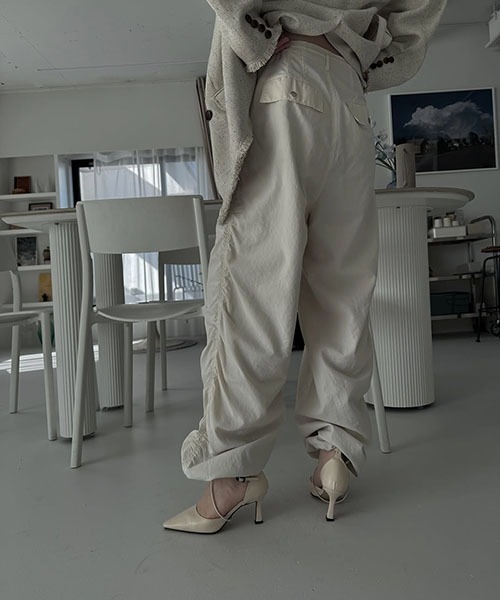 WILLFULLY（ウィルフリー）の「side gather drawstring PT（その他パンツ・レディース・ブラック/ストーン/ホワイト系その他・FREE）」の9枚目の写真